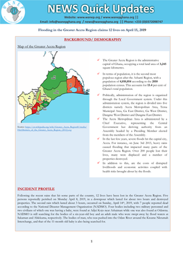 Flooding in the Greater Accra Region Claims 12 Lives on April 15, 2019