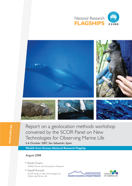 Report on a Geolocation Methods Workshop Convened by the SCOR