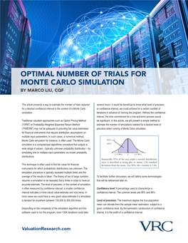 Monte Carlo Simulation by Marco Liu, Cqf