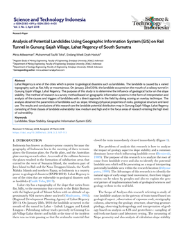 Science and Technology Indonesia E-ISSN:2580-4391 P-ISSN:2580-4405 Vol