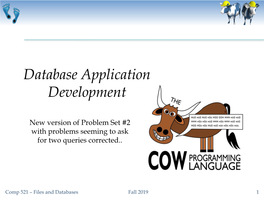 Database Application Development