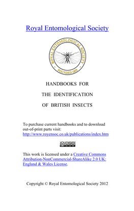 Handbooks for the Identification of British Insects