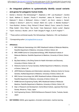 An Integrated Platform to Systematically Identify Causal Variants 2 and Genes for Polygenic Human Traits