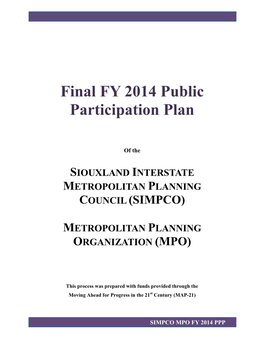 Final FY 2014 Public Participation Plan
