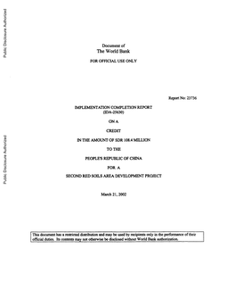 World Bank Document