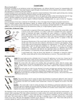 Coaxial Cables