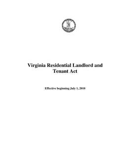 Virginia Residential Landlord and Tenant Act