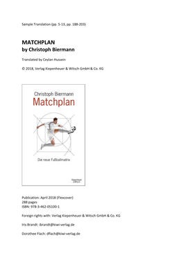 MATCHPLAN by Christoph Biermann