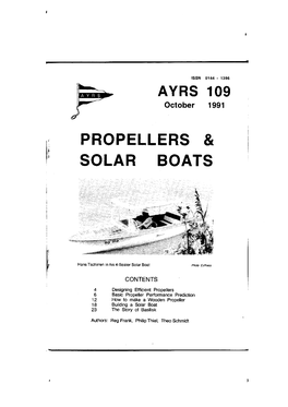 Propellers & Solar Boats