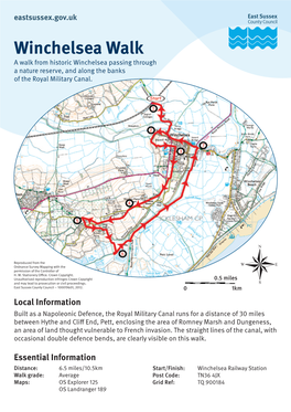 Winchelsea Walk a Walk from Historic Winchelsea Passing Through a Nature Reserve, and Along the Banks of the Royal Military Canal