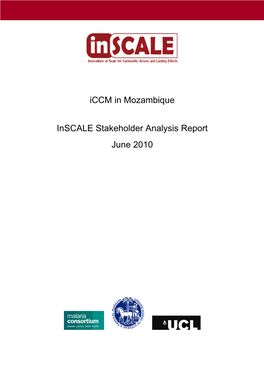 Iccm in Mozambique Inscale Stakeholder Analysis Report