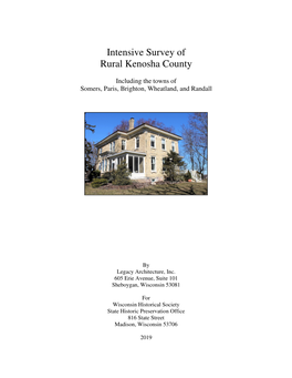 Kenosha County Intensive Survey Report