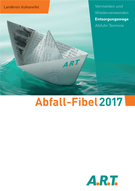 Abfall-Fibel2017 DER NEUE VERBAND NIMMT FAHRT AUF