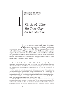 The Black-White Test Score Gap: an Introduction