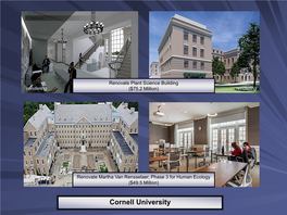 Cornell University State University of New York 2021/2022 Capital Program Plan (In Thousands) Major Ongoing Academic Facilities Projects (Over $1M Construction Cost)