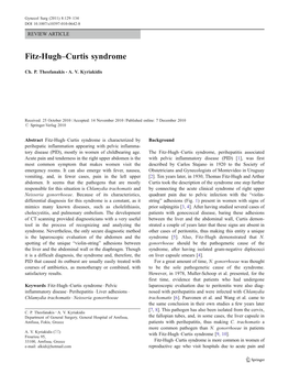 Fitz-Hugh–Curtis Syndrome