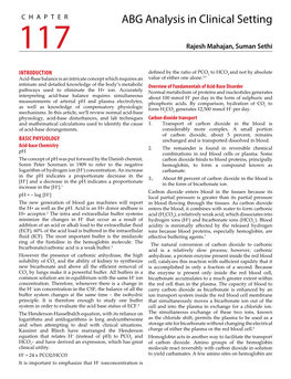 ABG Analysis in Clinical Setting