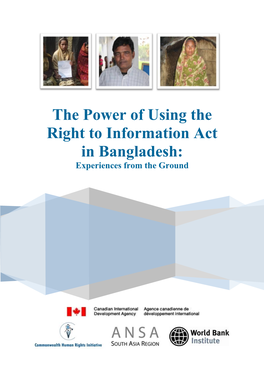 The Power of Using the Right to Information Act in Bangladesh