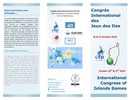 International Congress of Islands Games Congrès