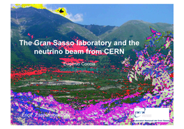 The Gran Sasso Laboratory and the Neutrino Beam from CERN