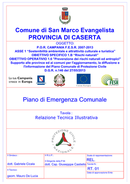 Piano Di Emergenza Comunale Comune Di San Marco Evangelista