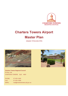 Charters Towers Airport Master Plan (Adopted: 19 November 2014)