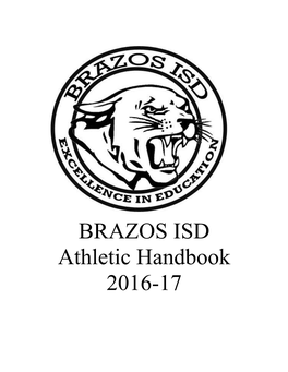 BRAZOS ISD Athletic Handbook 2016-17