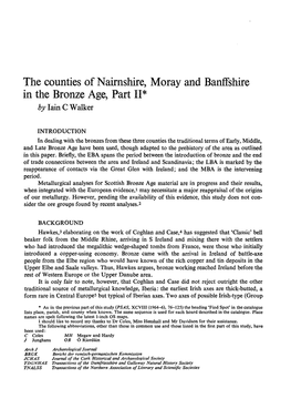 The Counties of Nairnshire, Moray and Banffshire in the Bronze Age, Part