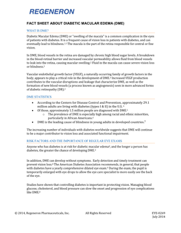 Fact Sheet About Diabetic Macular Edema (Dme)