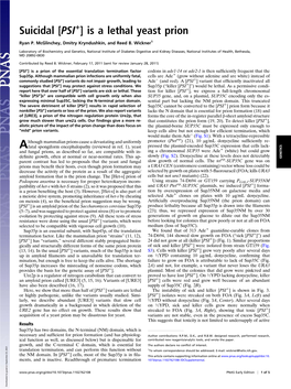 Is a Lethal Yeast Prion