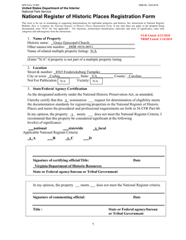 National Register of Historic Places Registration Form