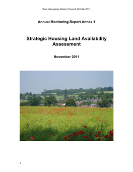 Strategic Housing Land Availability Assessment