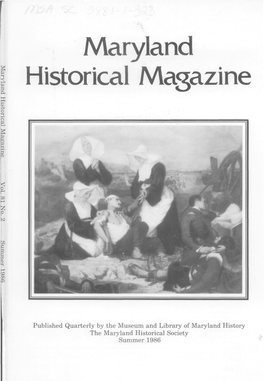 Maryland Historical Magazine, 1986, Volume 81, Issue No. 2