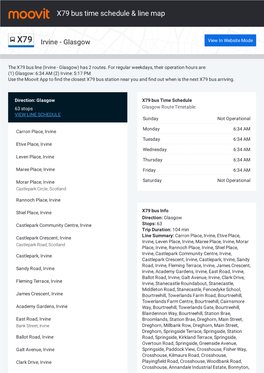 X79 Bus Time Schedule & Line Route