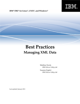 Best Practices Managing XML Data