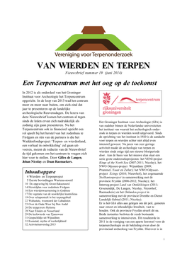 VAN WIERDEN EN TERPEN Nieuwsbrief Nummer 19 (Juni 2014)