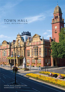 Town Hall Hire Information