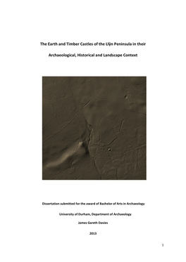 The Earth and Timber Castles of the Llŷn Peninsula in Their