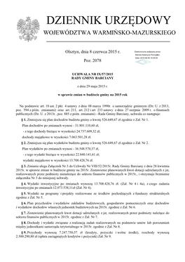 Uchwała Nr IX/57/2015 Z Dnia 29 Maja 2015 R