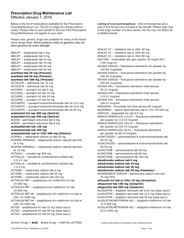 AL 2019 Rx90 Maintenance by Alpha Standard Member List Finalv3