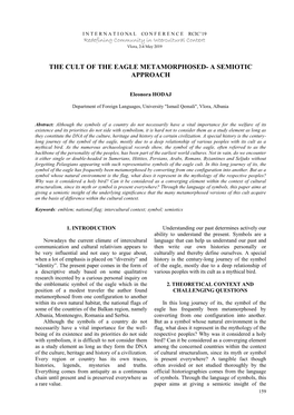 The Cult of the Eagle Metamorphosed- a Semiotic Approach