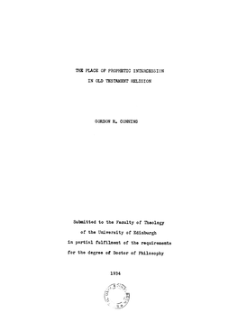 GORDON R. CONNING Submitted to the Faculty of Theology of The