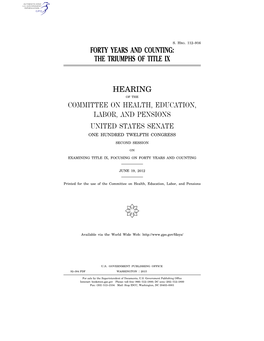 The Triumphs of Title Ix Hearing Committee On