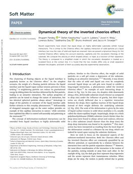 Dynamical Theory of the Inverted Cheerios Effect