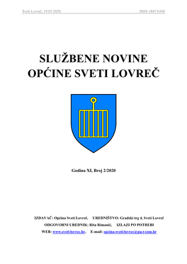 Službene Novine Općine Sveti Lovreč