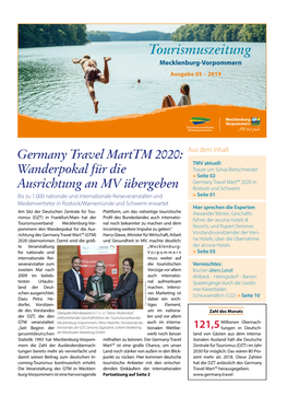 Tourismuszeitung Mecklenburg-Vorpommern Ausgabe 05 – 2019