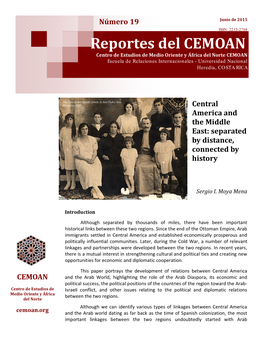 Reportes Del CEMOAN Centro De Estudios De Medio Oriente Y África Del Norte CEMOAN Escuela De Relaciones Internacionales - Universidad Nacional Heredia, COSTA RICA