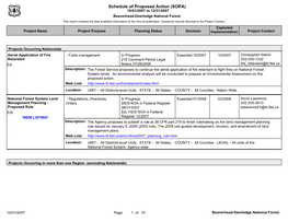 Schedule of Proposed Action (SOPA)