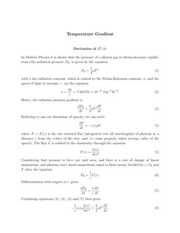 Temperature Gradient