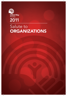 Salute to Organizations Table of Contents